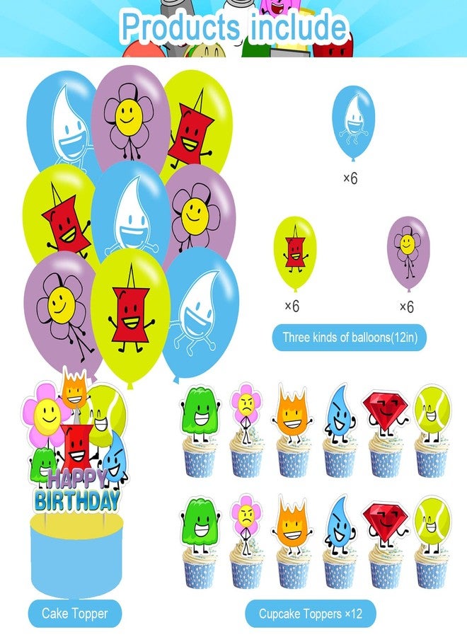 karg Battle-Dream Island Birthday Party Decoration Princess Includes Cake Toppers, Cupcake Toppers, Balloons, Banner Party Supplies Decoration For Adults Boys Girls Teens - Image 3